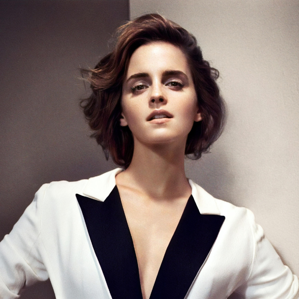 Популярная актриса Эмма Уотсон в пиджаке