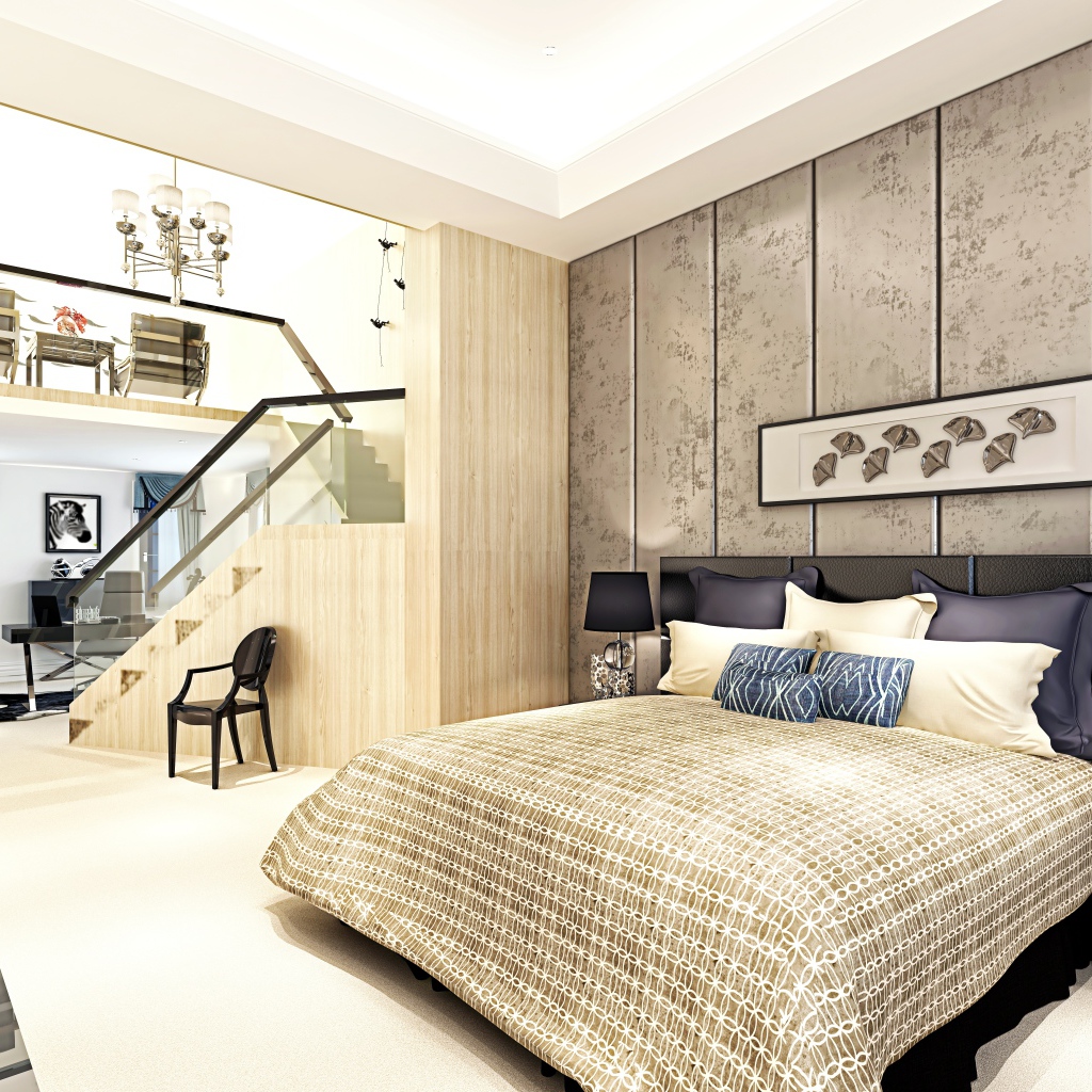 Квартира студия с большой кроватью в спальне 