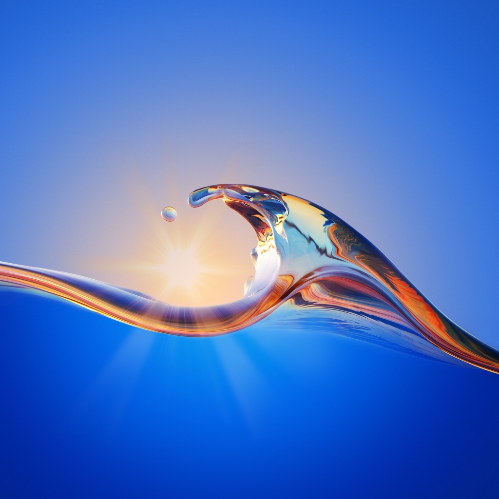 Абстрактная волна на голубом фоне