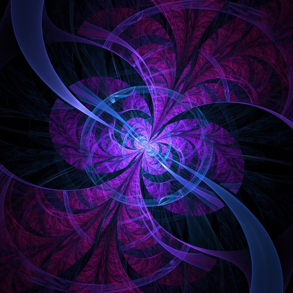 Яркий неоновый абстрактный цветок 