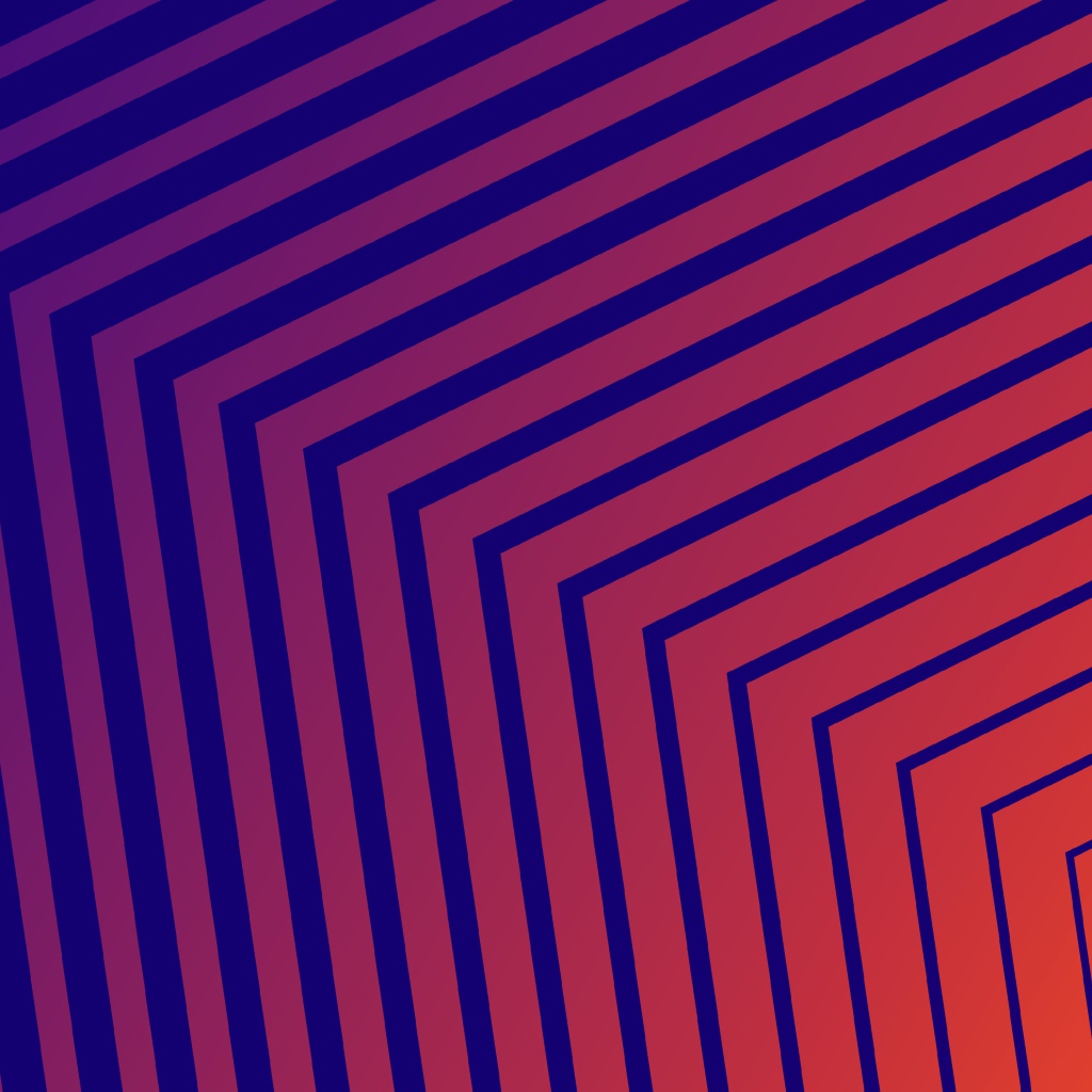 Разные голубые и оранжевые линии 3д графика