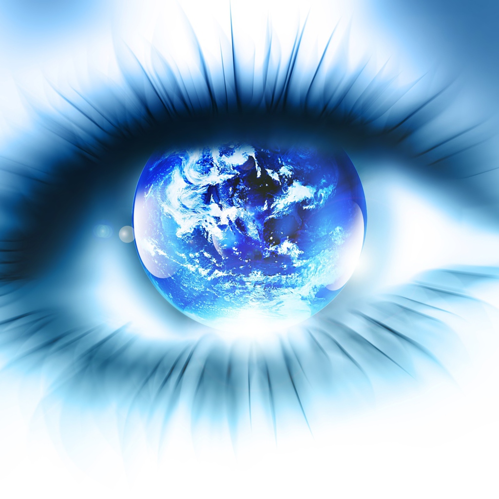 Глаз с планетой земля 3д графика