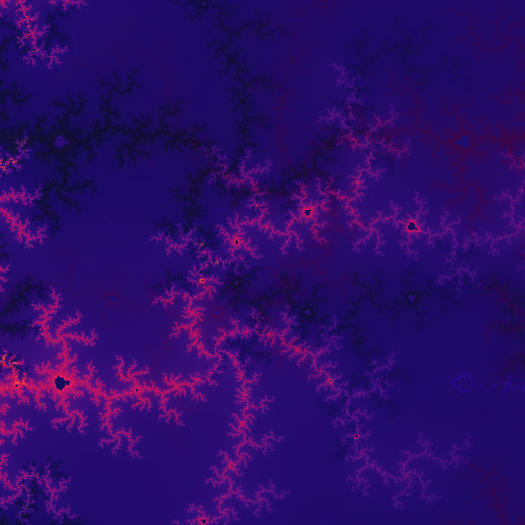 Морозный фрактальный рисунок 