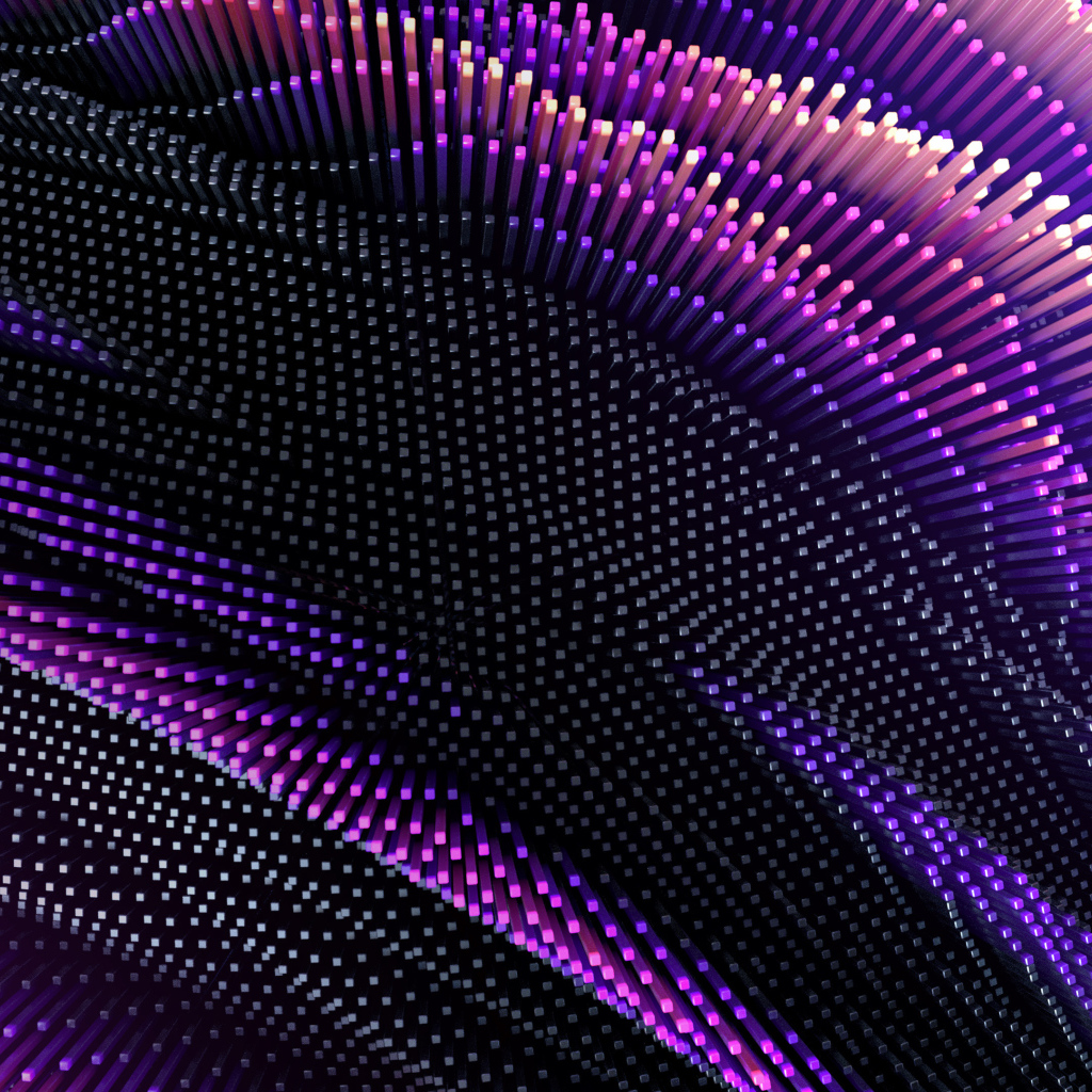 Сиреневые неоновые абстрактные линии 