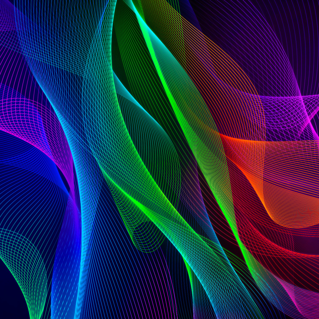 Разноцветные волнистые сети 