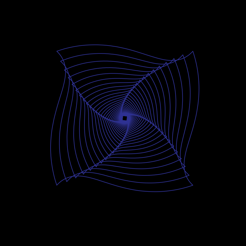 Фиолетовая фрактальная паутина на черном фоне