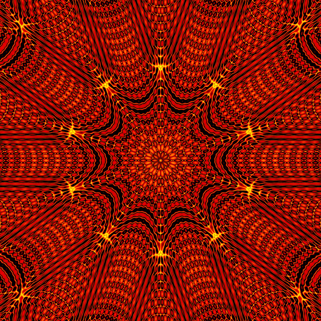 Красивый яркий оранжевый абстрактный рисунок калейдоскоп