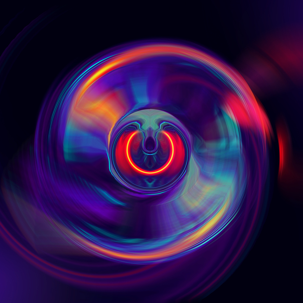 Разноцветная спиральная иллюзия 