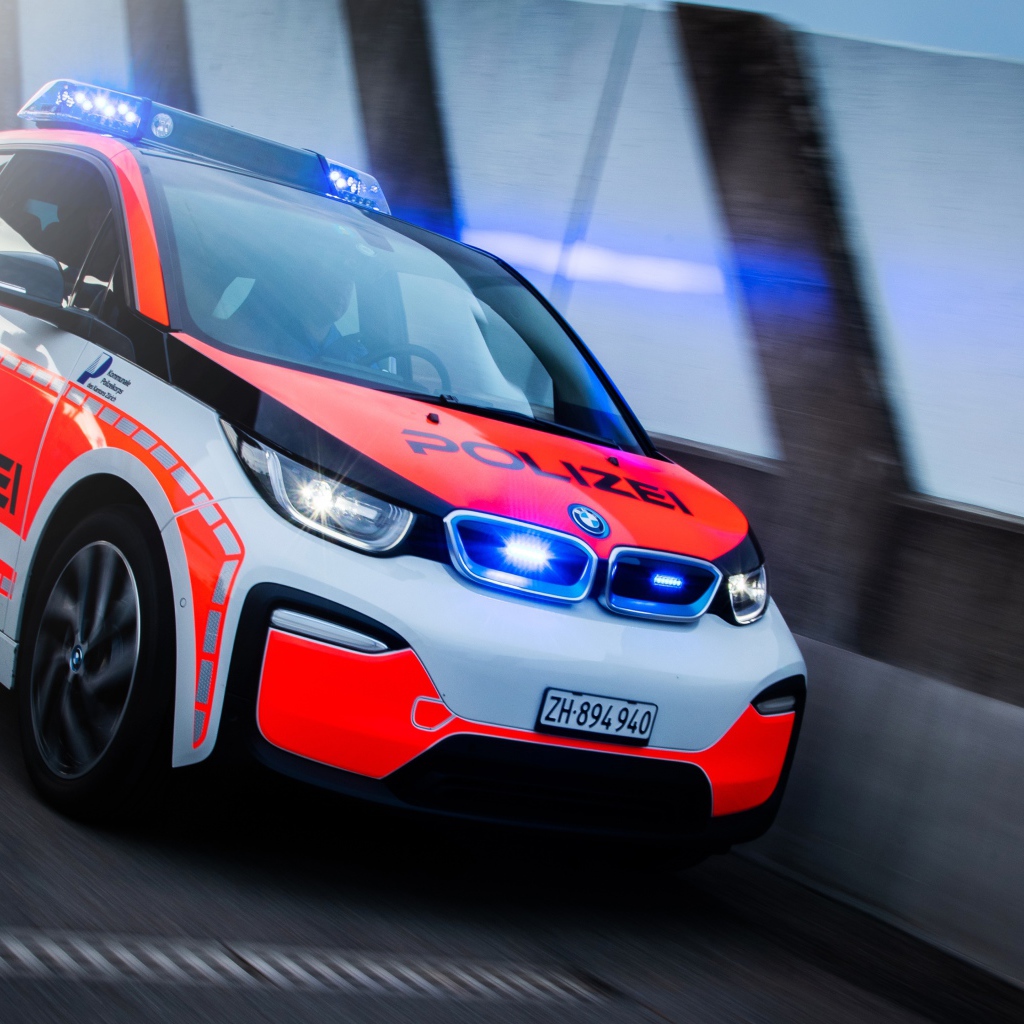 Служебный автомобиль BMW I3 Polizei 2019 года