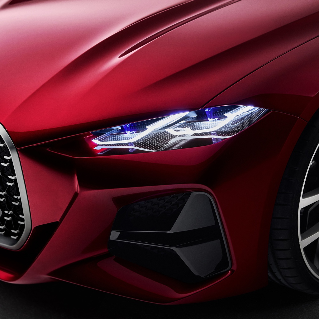Колесо и фары автомобиля BMW Concept 4 2019 года