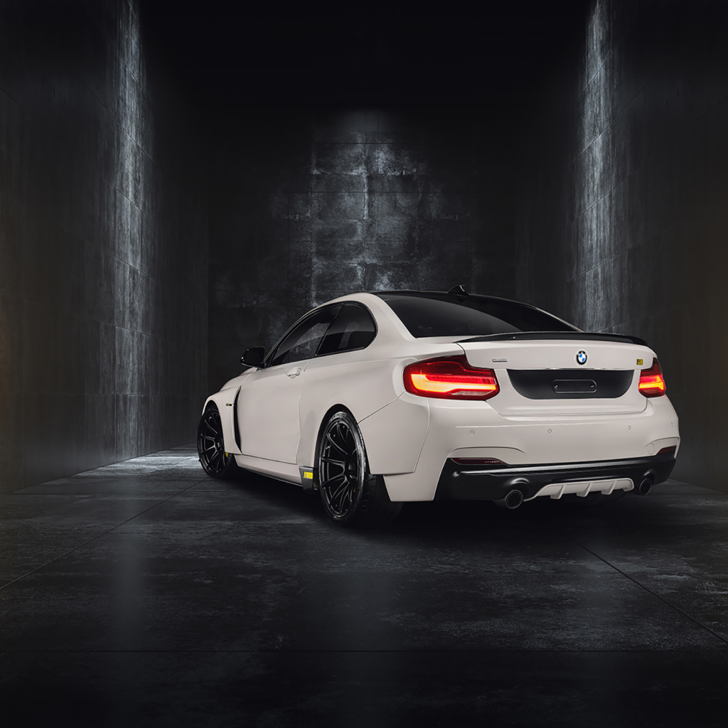 Белый BMW ICON03, 2019 года вид сзади