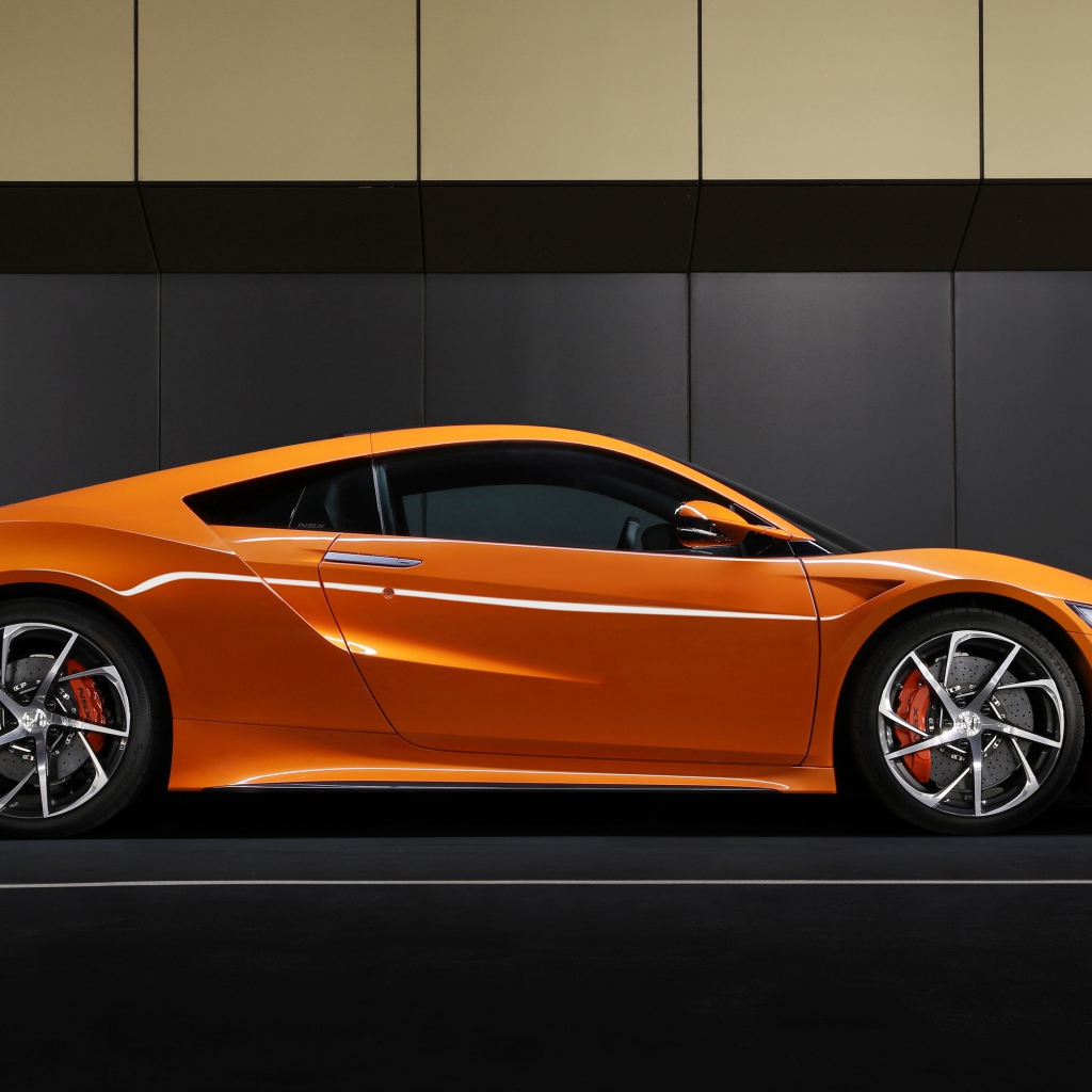 Стильный новый автомобиль Honda NSX 2019 года вид сбоку