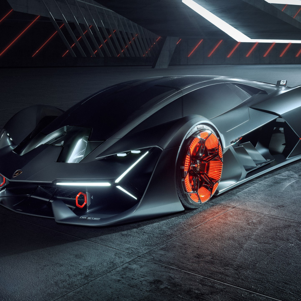 Дорогой стильный автомобиль Lamborghini Terzo Millennio 2019 года