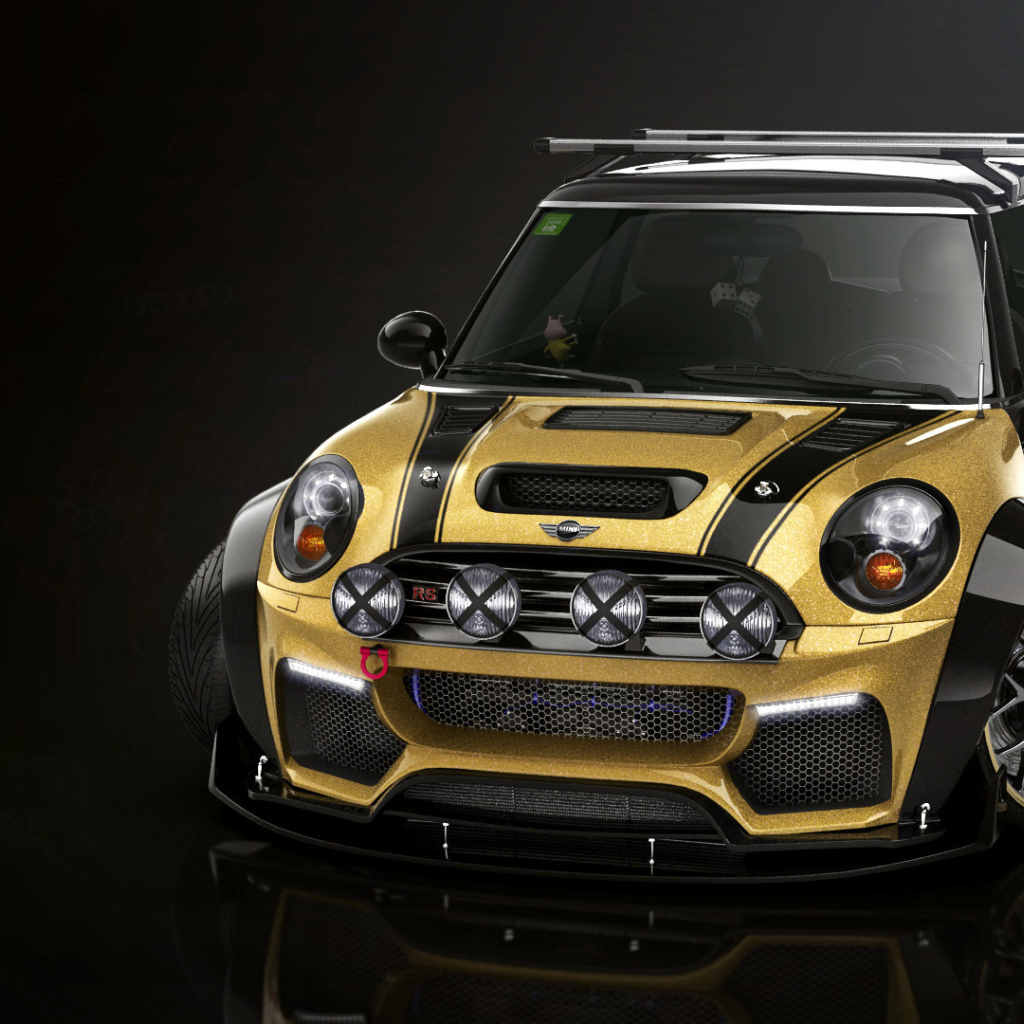 Стильный MINI CGI на сером фоне