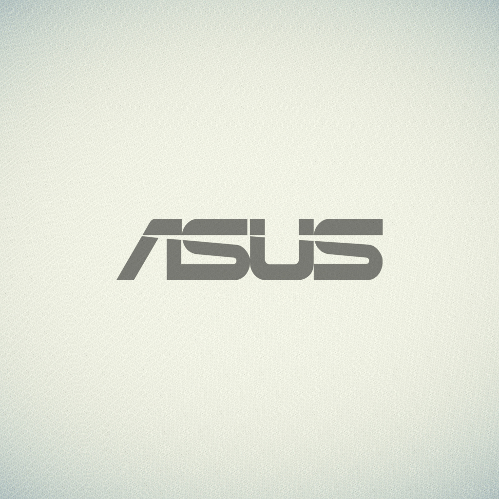 Логотип ASUS на сером фоне