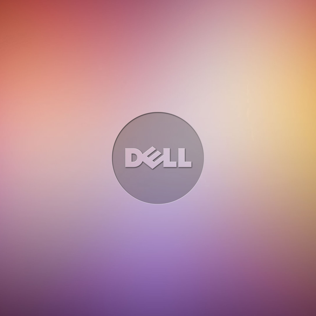 Значок Dell на сиреневом фоне