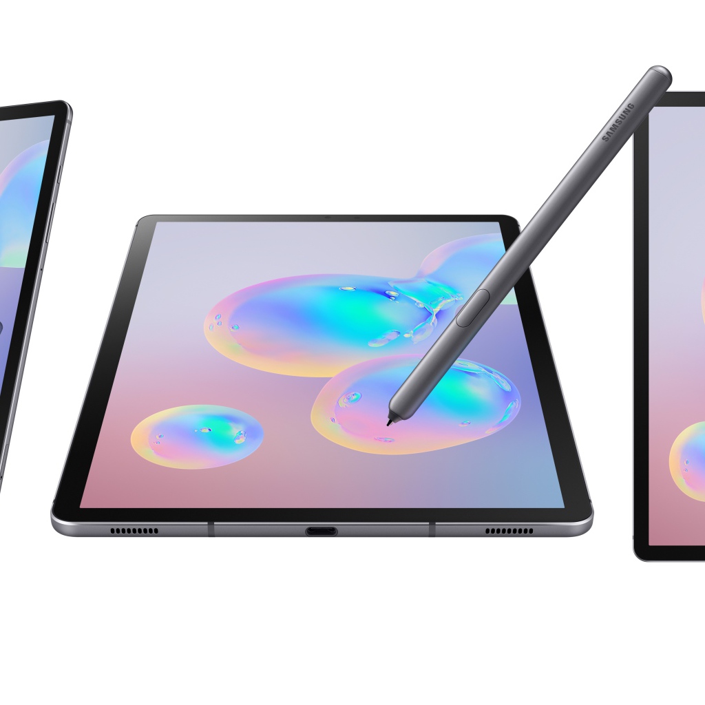 Планшеты Samsung Galaxy Tab S6 на белом фоне