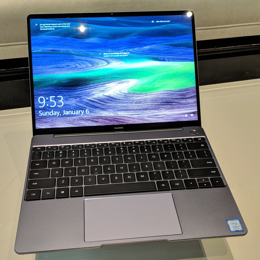 Тонкий ноутбук Huawei MateBook 13, CES 2019