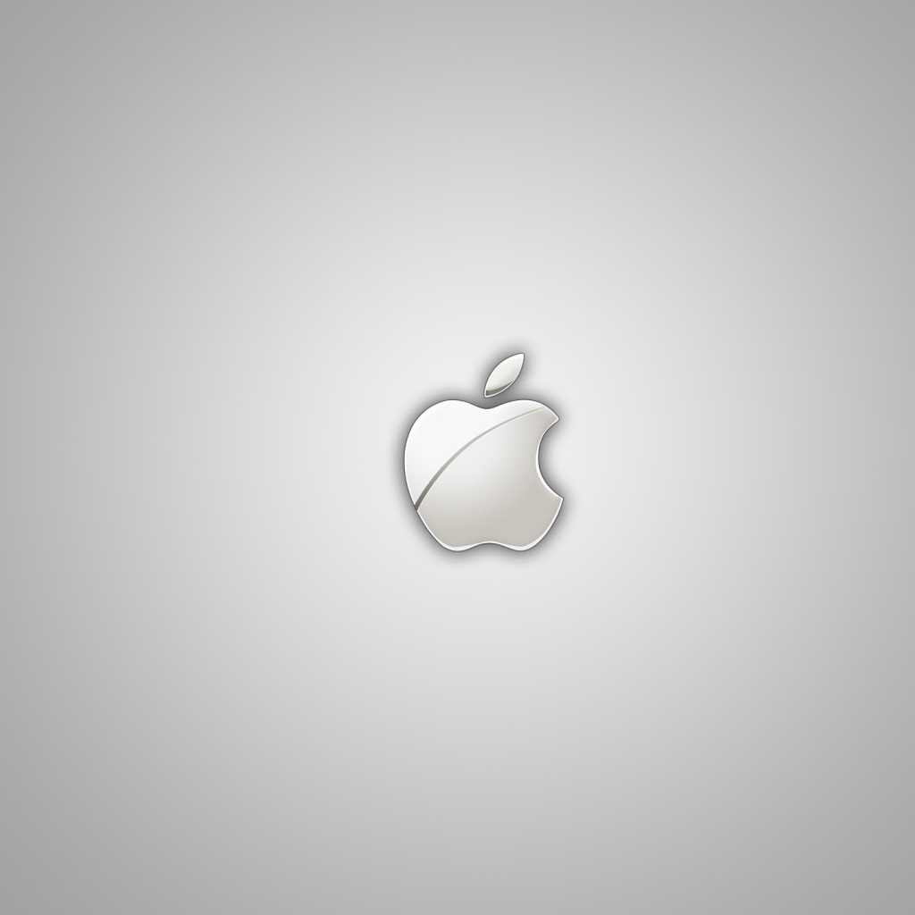 Значок Apple на сером фоне