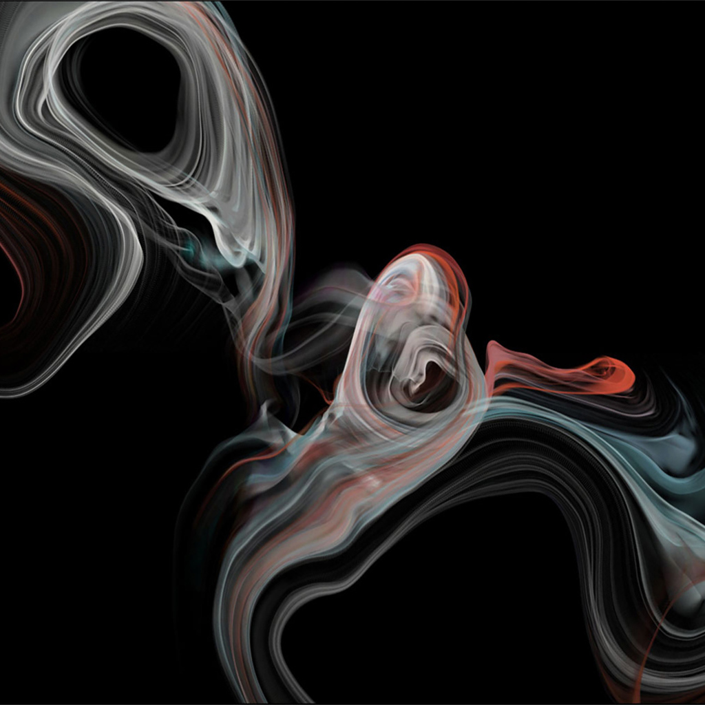 Клубы дыма на черном фоне