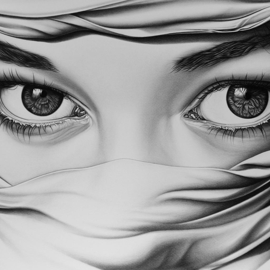 Painted girl eyes