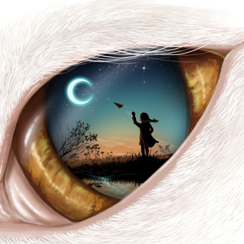 Фантастический глаз с рисунком 