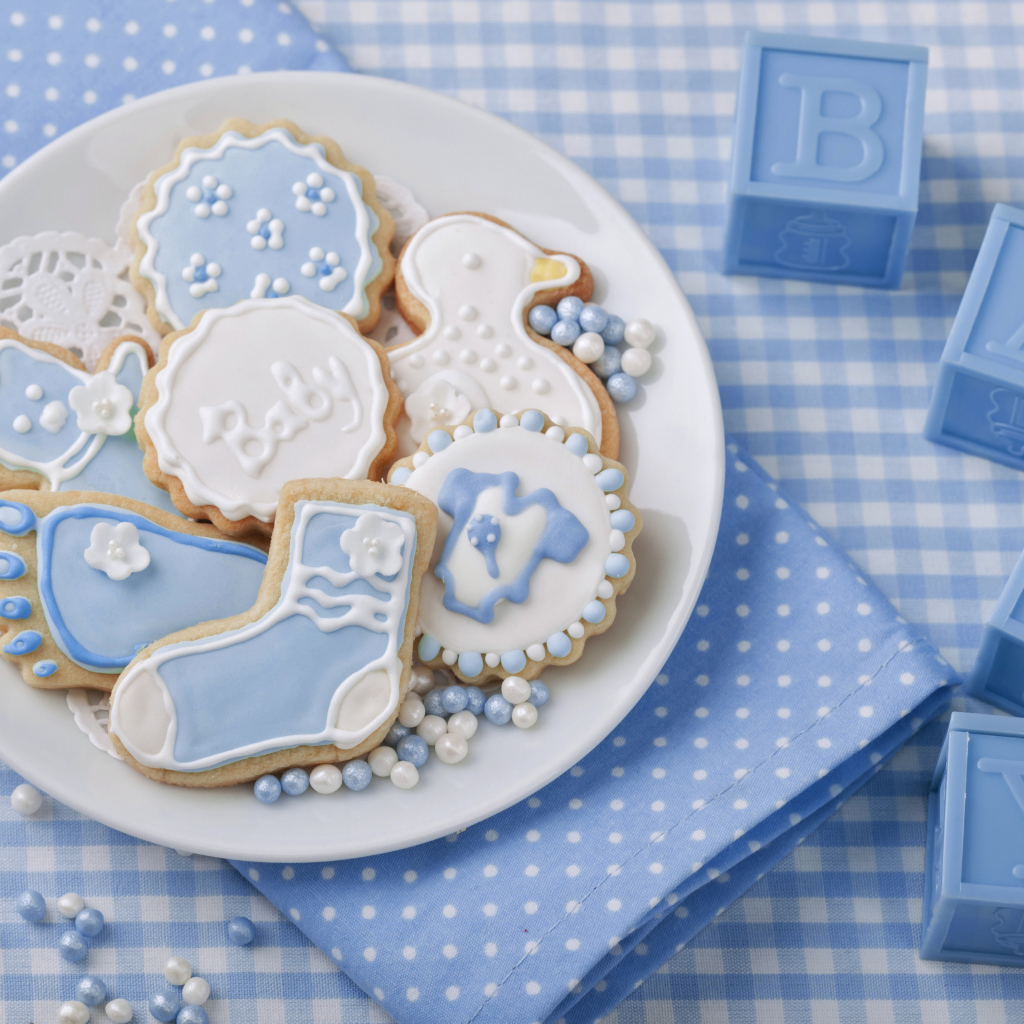 Красивое праздничное печенье с кубиками 