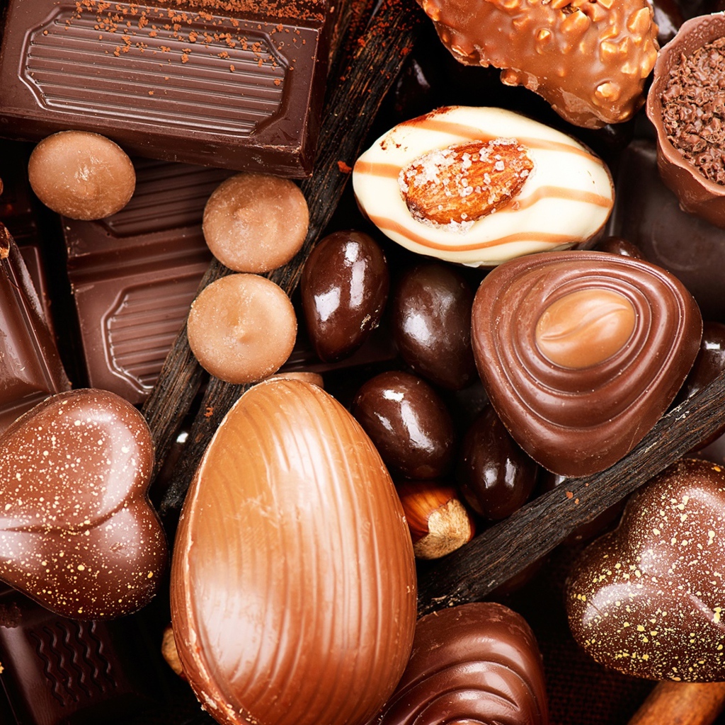 Аппетитные шоколадные сладости крупным планом