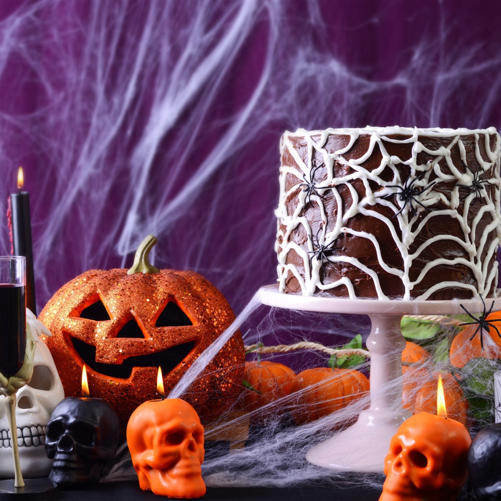 Торт и декор на праздник Хэллоуин 
