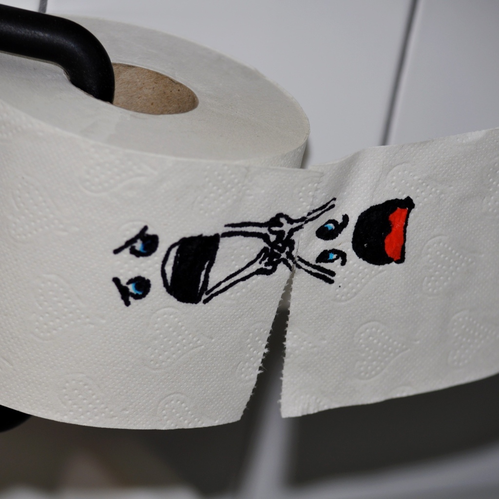 Прикольная туалетная бумага с рисунком