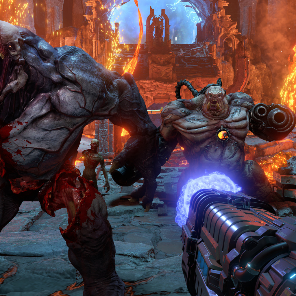 Кадр компьютерной игры DOOM Eternal, 2019