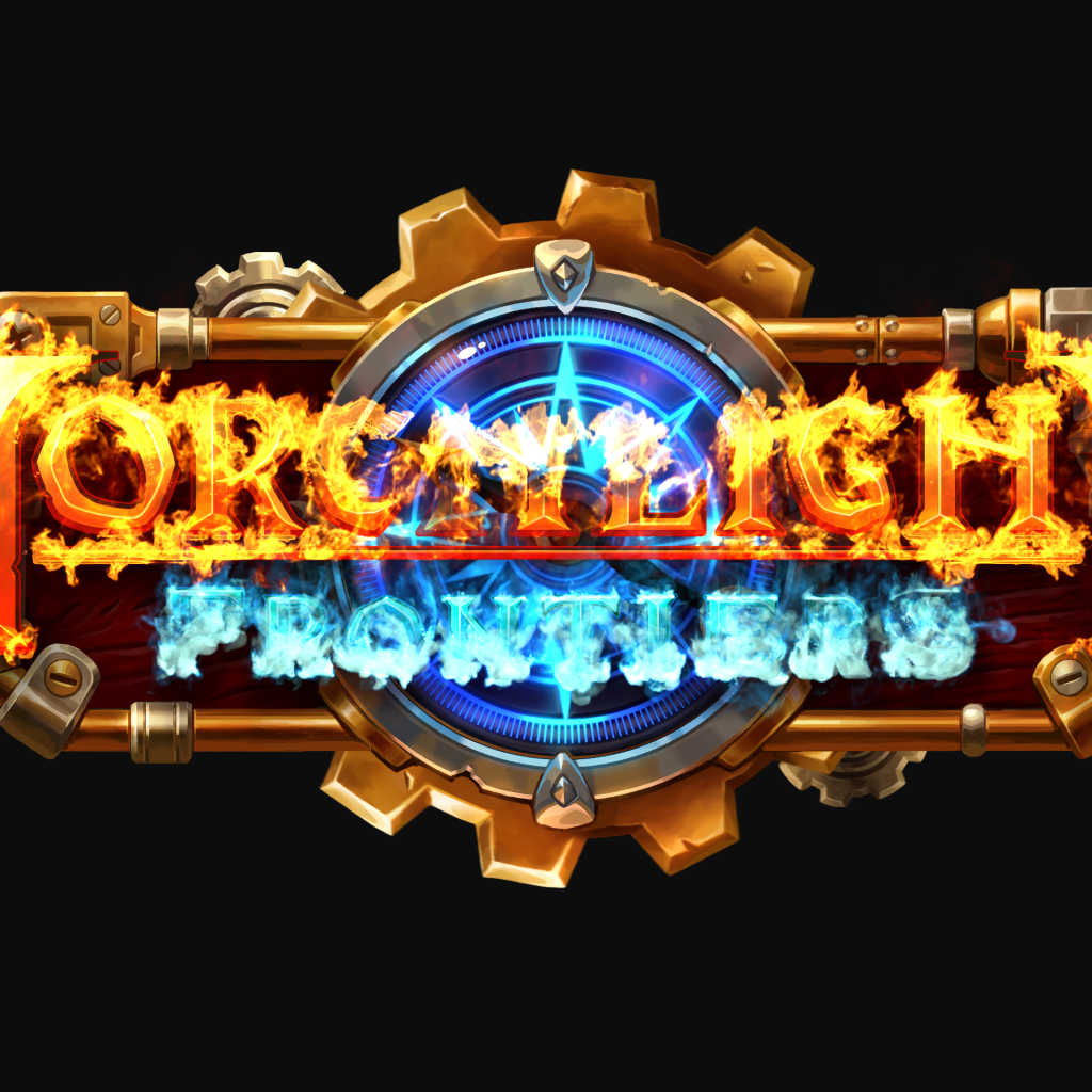Постер компьютерной игры Torchlight Frontiers на черном фоне