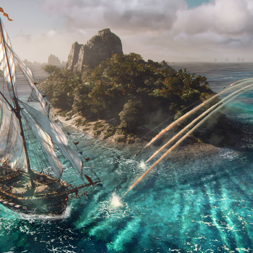 Морская баталия в компьютерной игре Skull & Bones, 2019 года