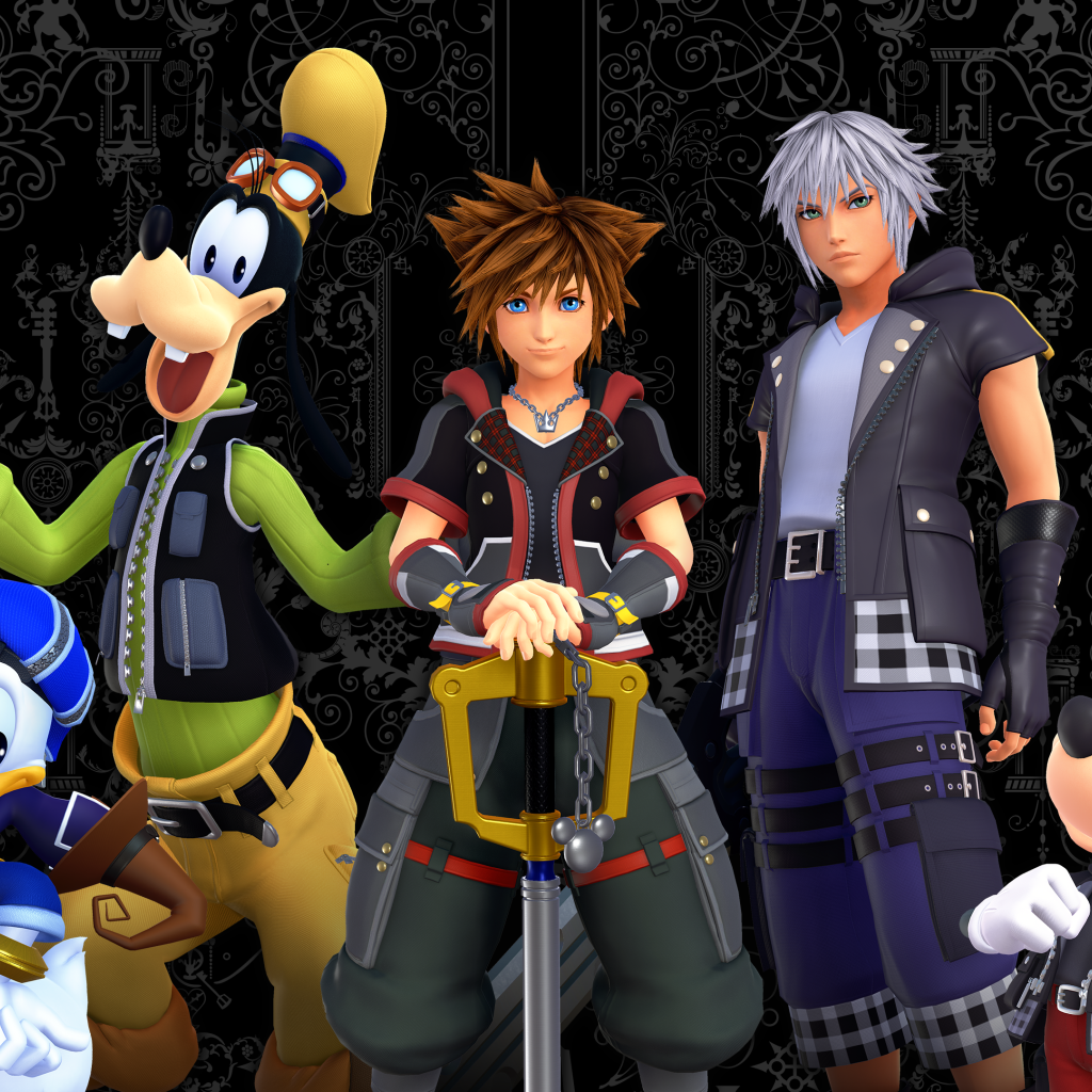 The main characters of the computer game Kingdom Hearts III, 2019