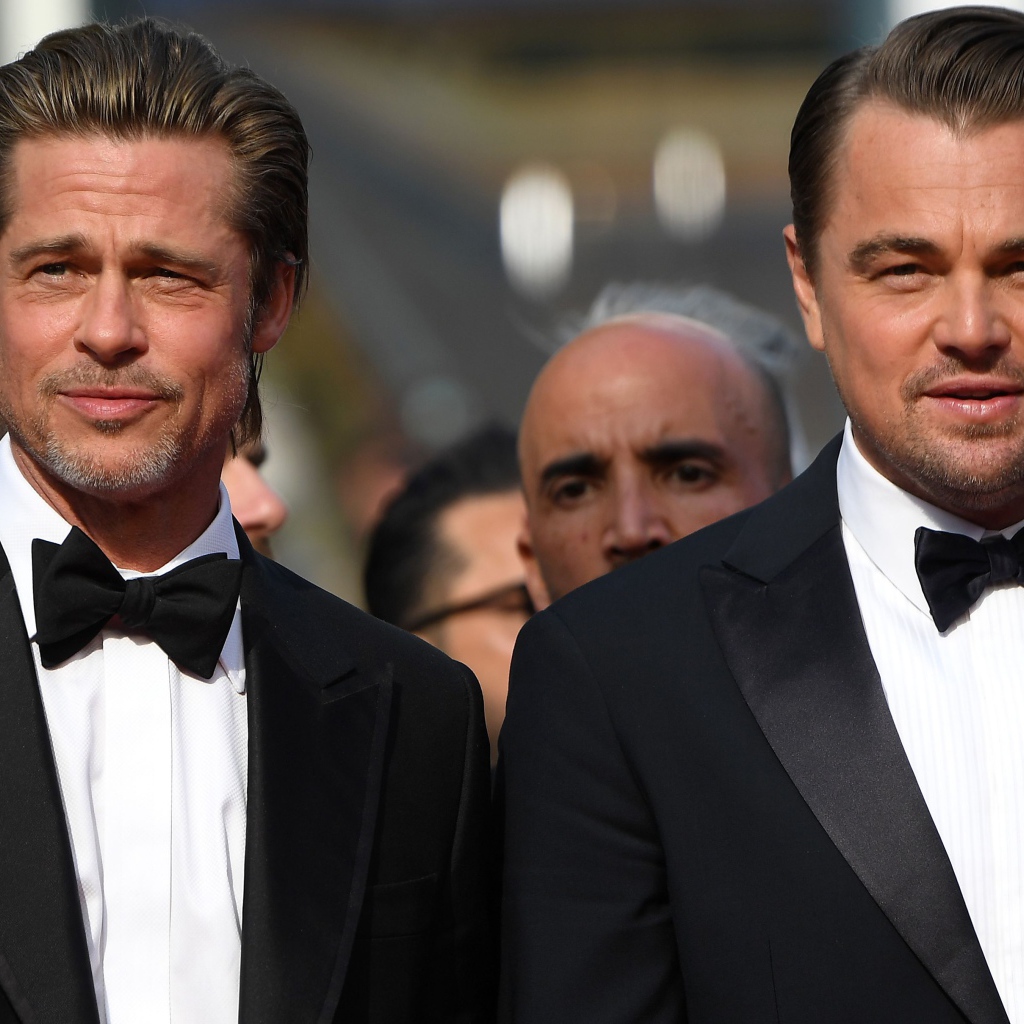 Популярные актеры голливуда Брэд Питт и Леонардо Ди Каприо