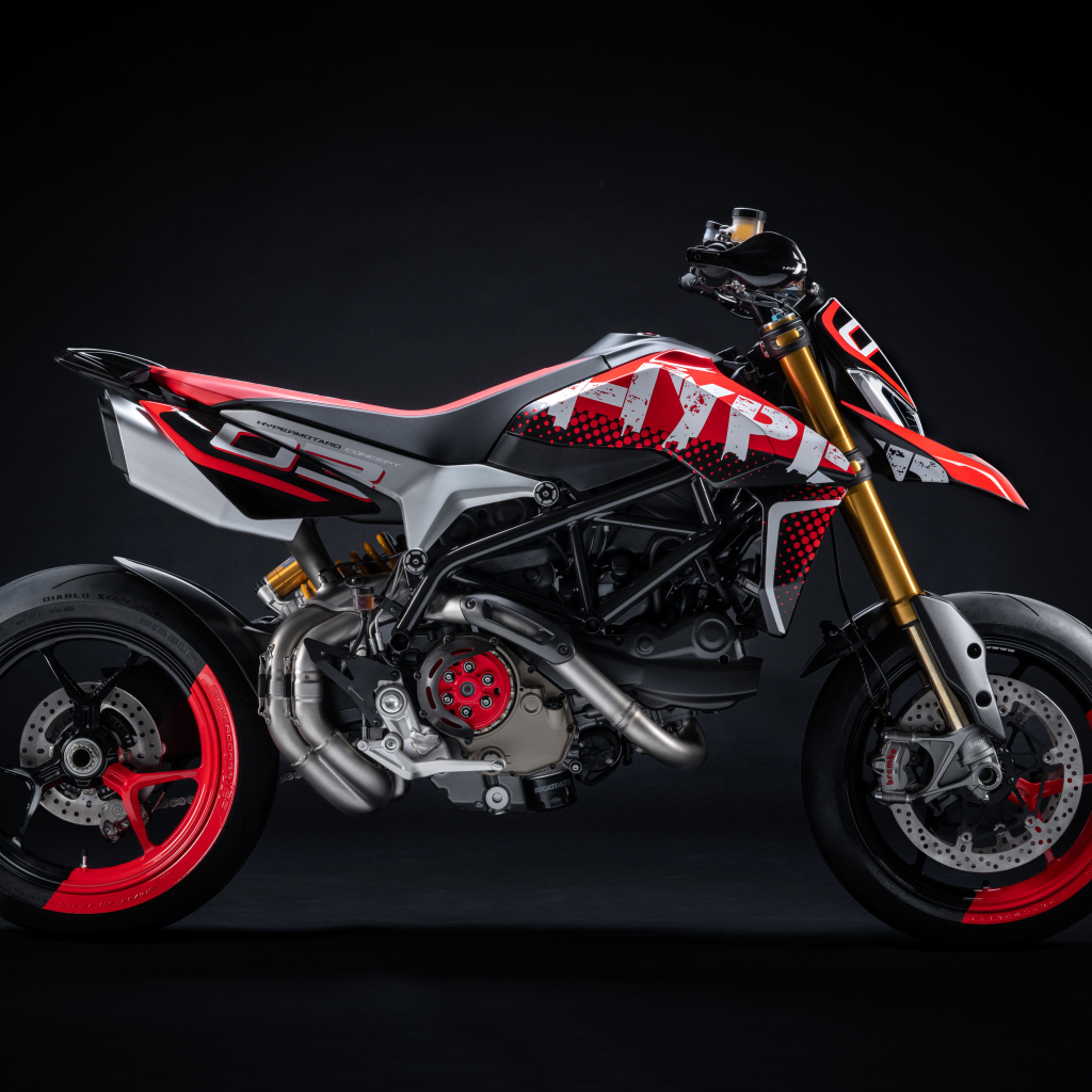 Мотоцикл Ducati Hypermotard 950 Concept 2019 года вид сбоку