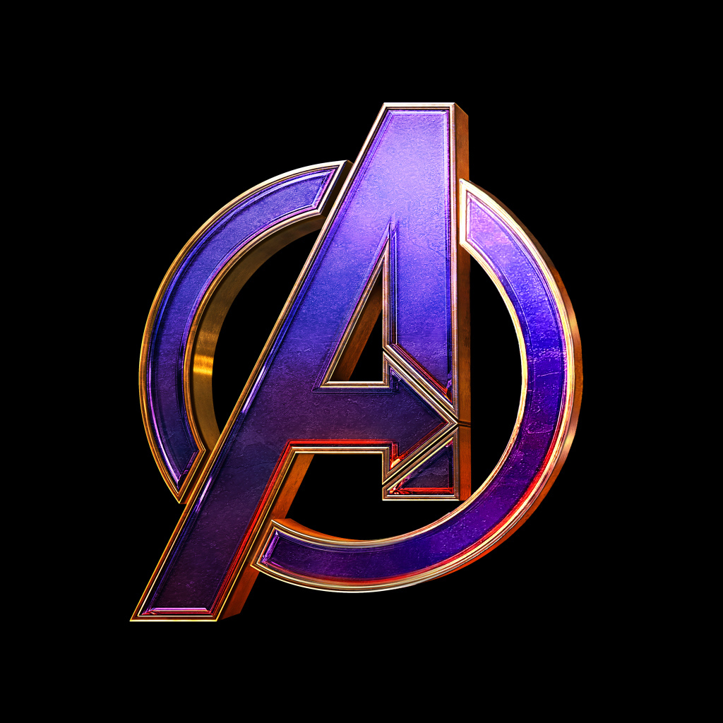 Логотип фильма Мстители: Финал  2019 года на черном фоне