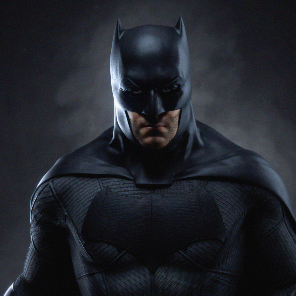 Бэтмен на черном фоне крупным планом