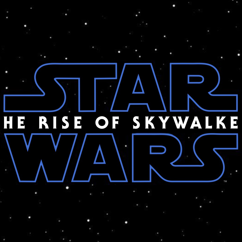 Логотип фильма Звёздные войны: Эпизод IX на черном фоне