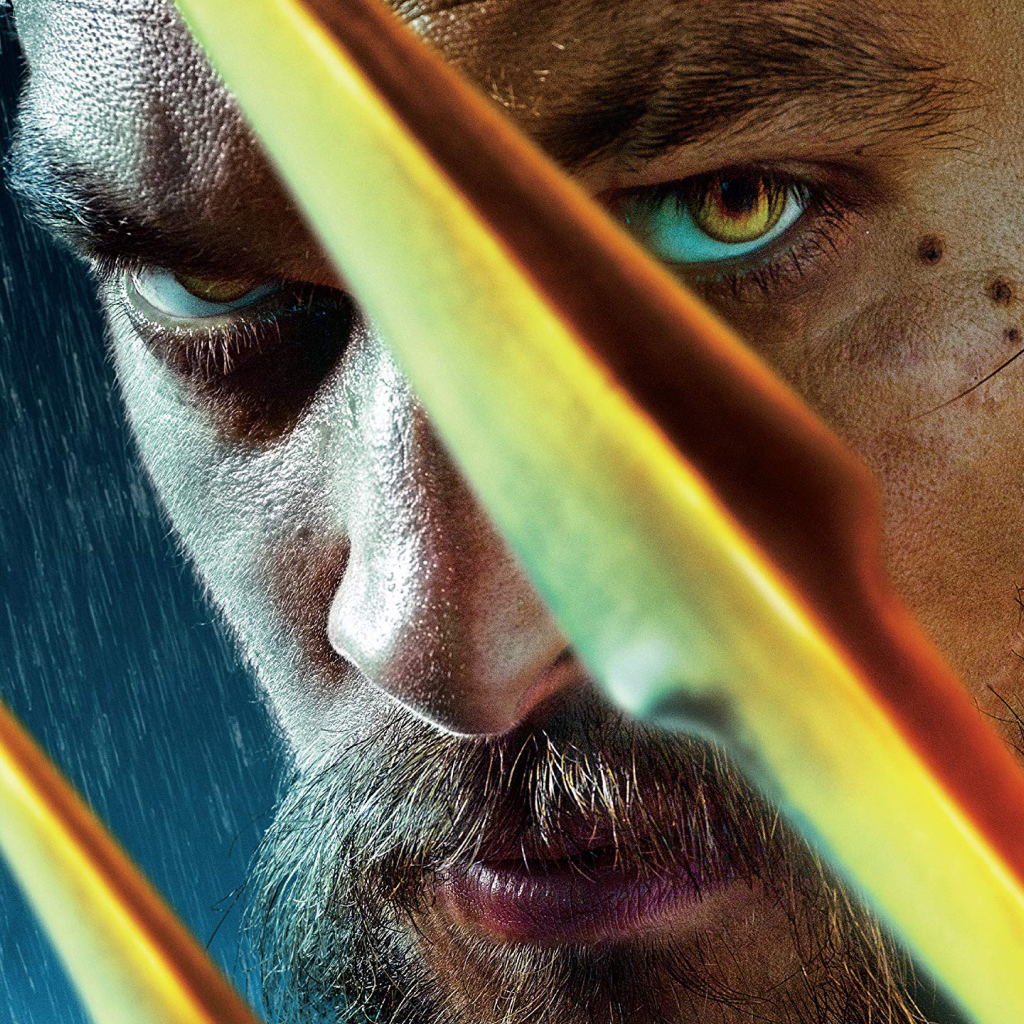 Супергерой Аквамен лицо крупным планом