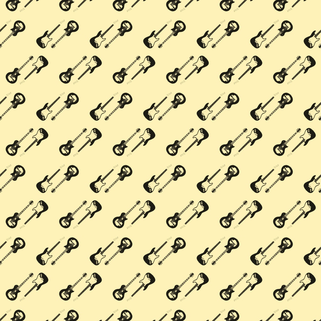 Много электрический гитар на бежевом фоне