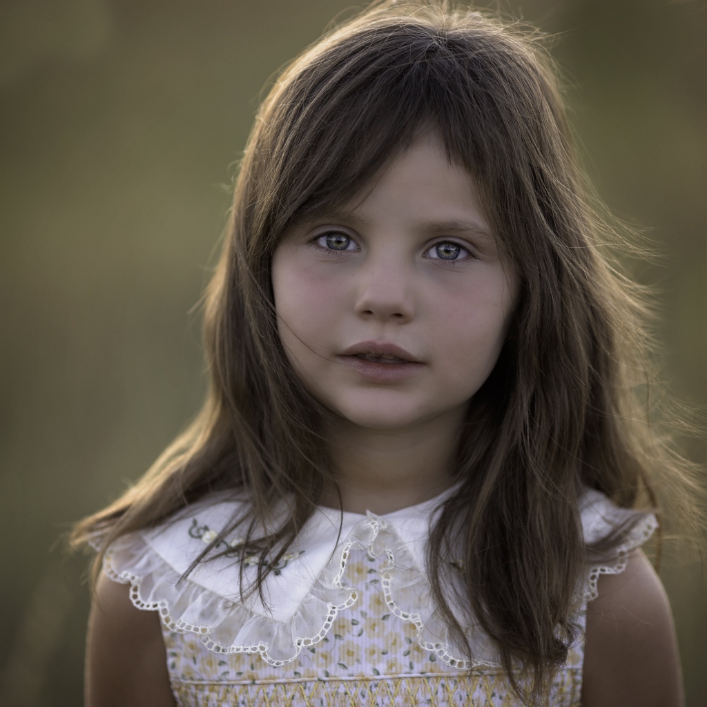 Лицо маленькой девочки шатенки