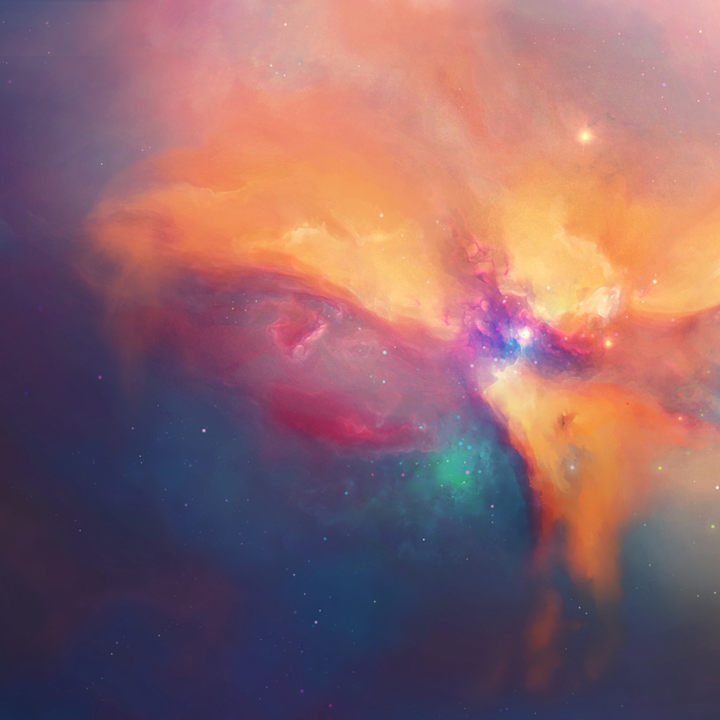 Туманность в звездной галактике