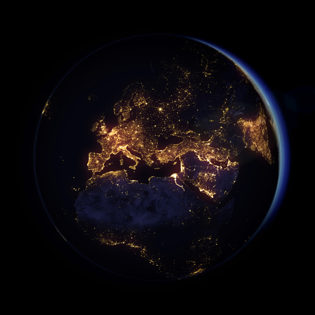 Вид на планету Земля из космоса