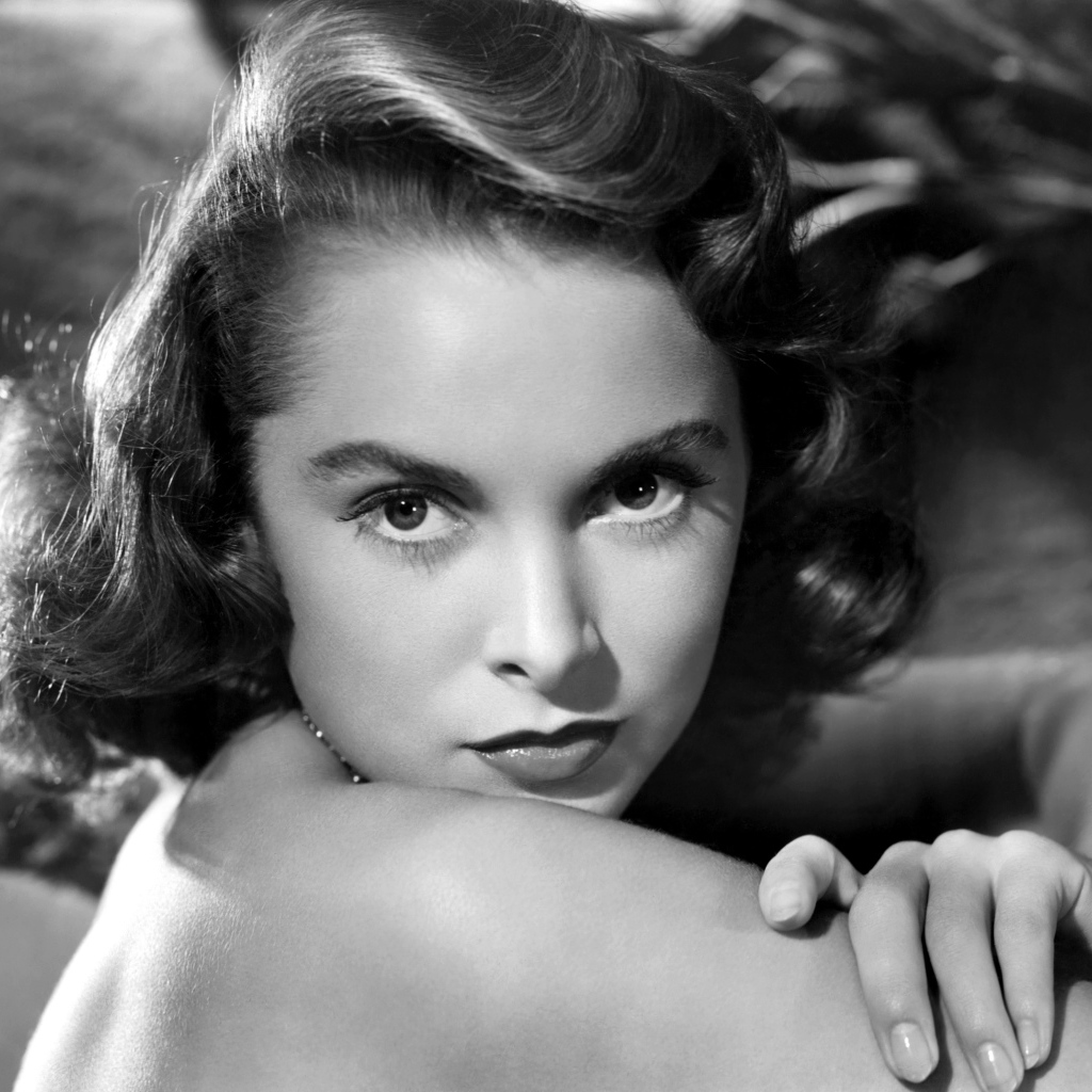 Американская актриса Джанет Ли черно белое фото