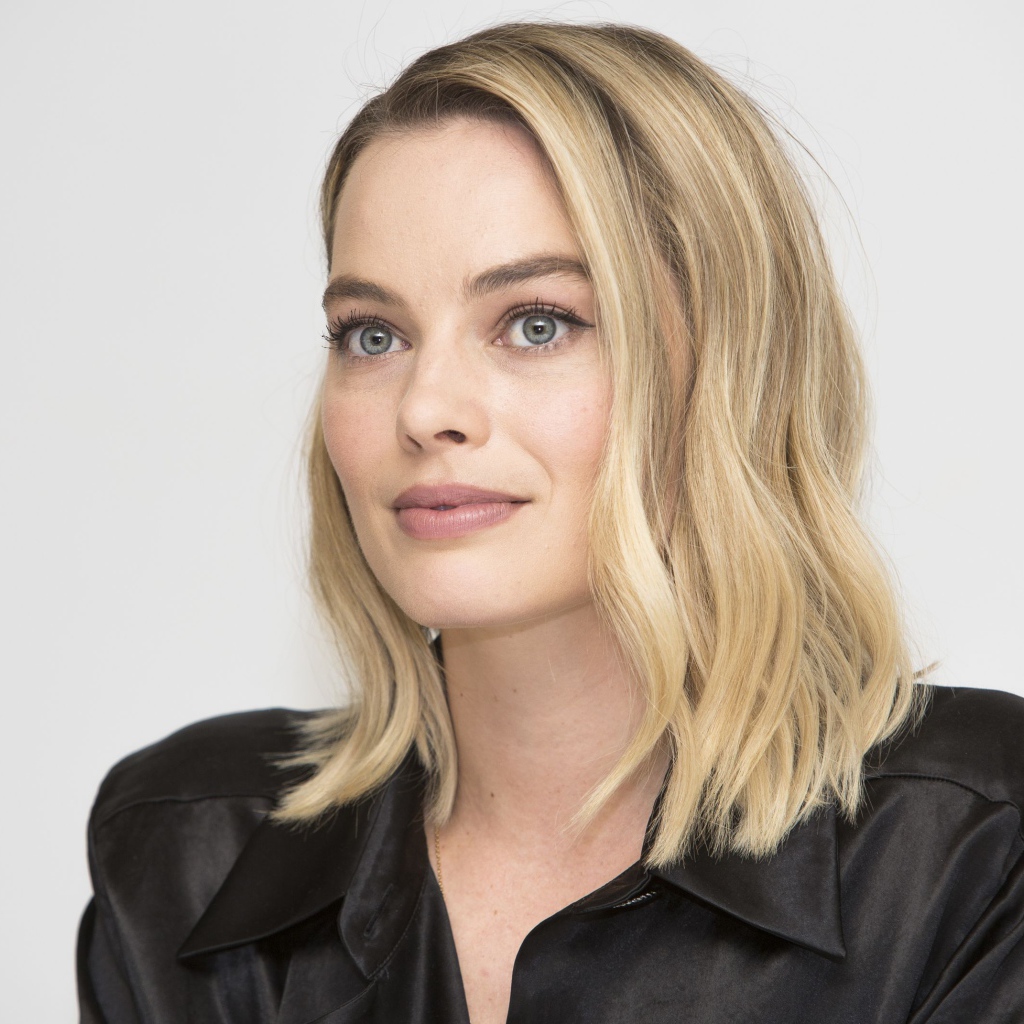 Красивая блондинка, актриса Марго Робби лицо крупным планом