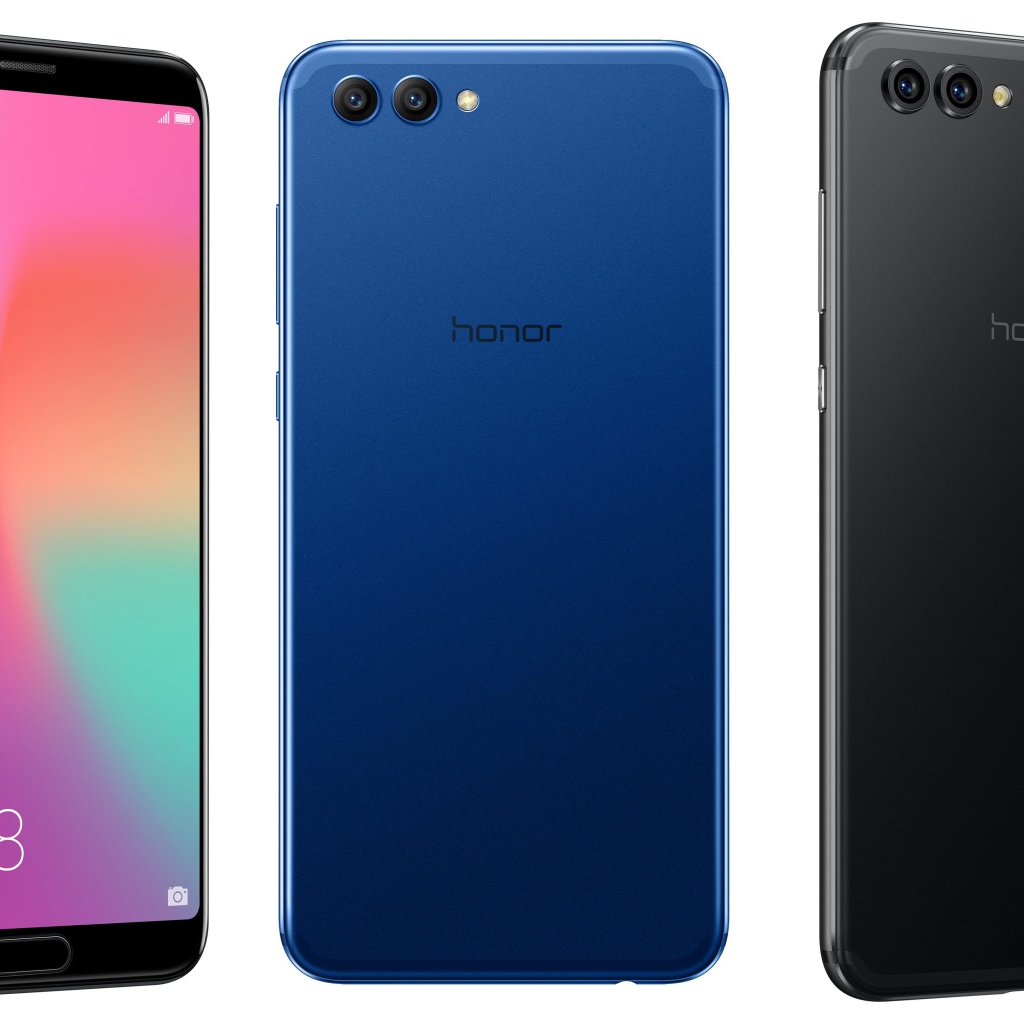 Новый смартфон Honor 10 на белом фоне