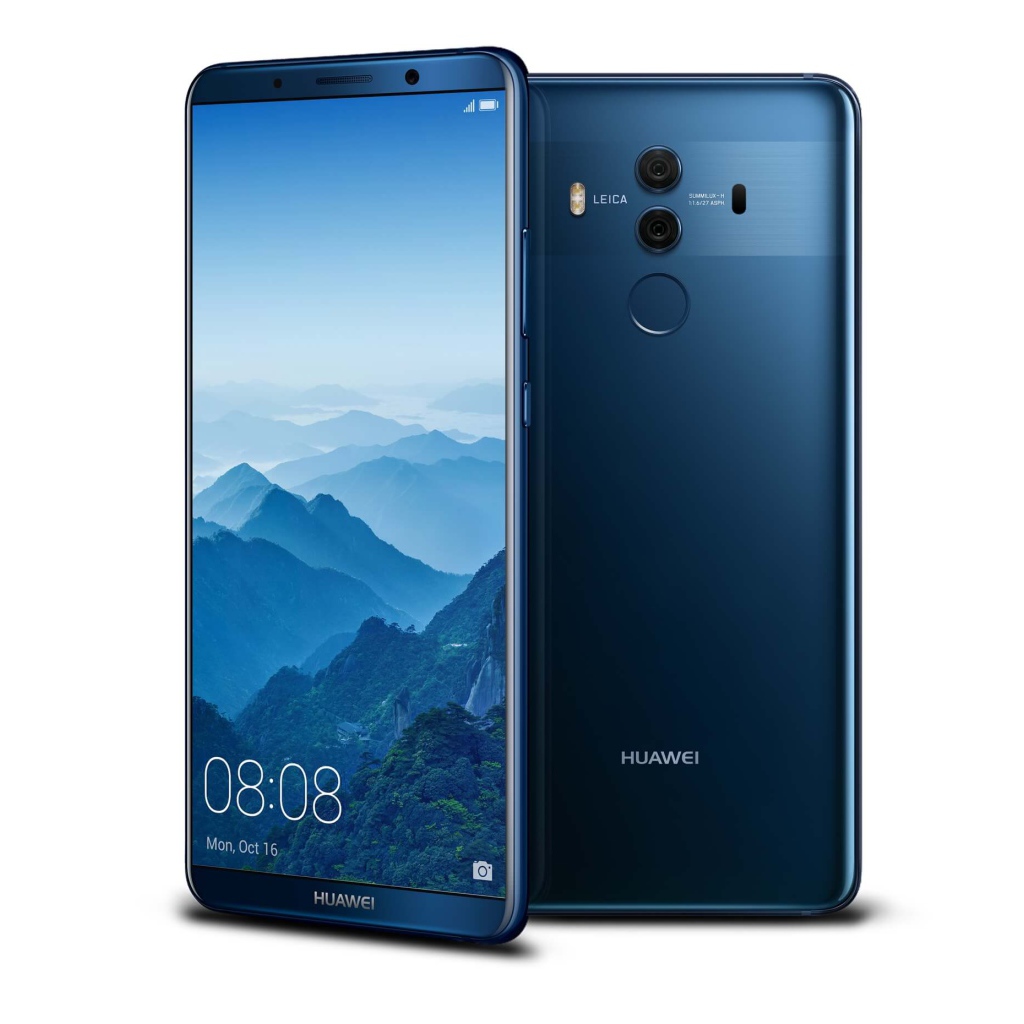 Смартфон Huawei Mate-10 Pro 1 на белом фоне