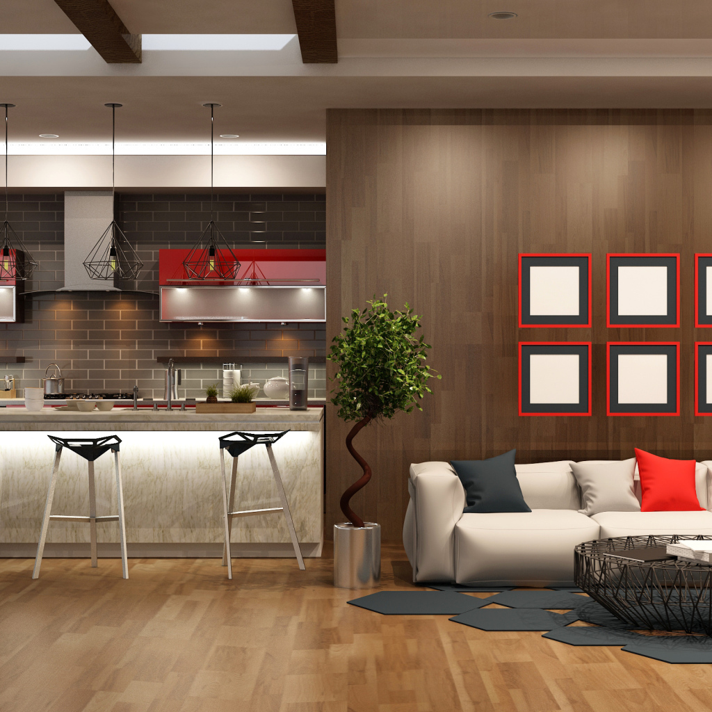 Квартира студия в стиле минимализм