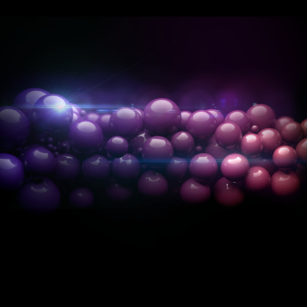 Нить из разноцветных шаров на черном фоне 